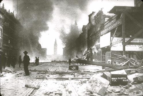 1906 Image of San Francisco Burning